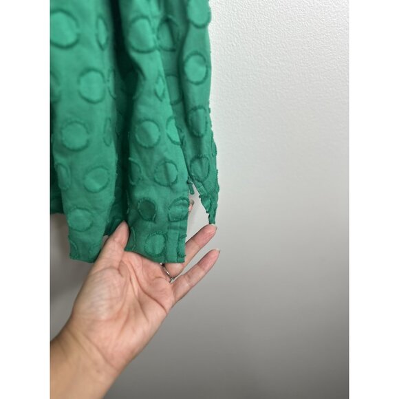 Talbots Tank Top Womens 22W Kelly Green Textured Sleeveless Blouse Cotton - Picture 7 of 10